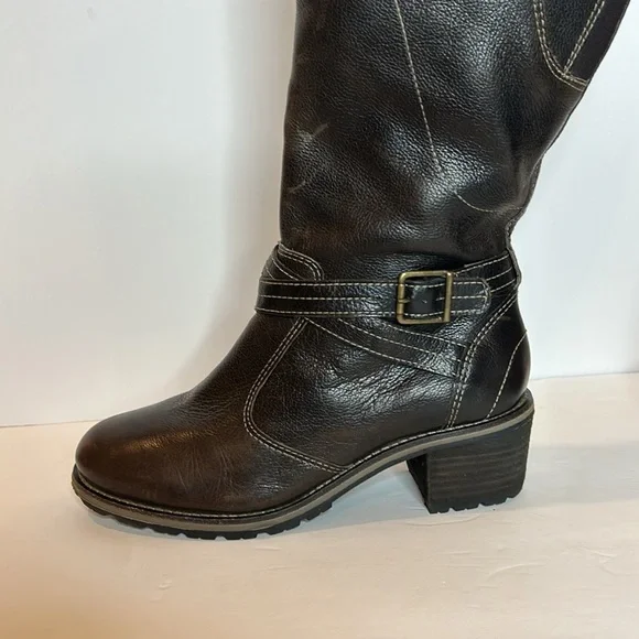 LLBean women’s Deerfield knee high leather dark brown boots. Size 8.5 - Picture 6 of 15